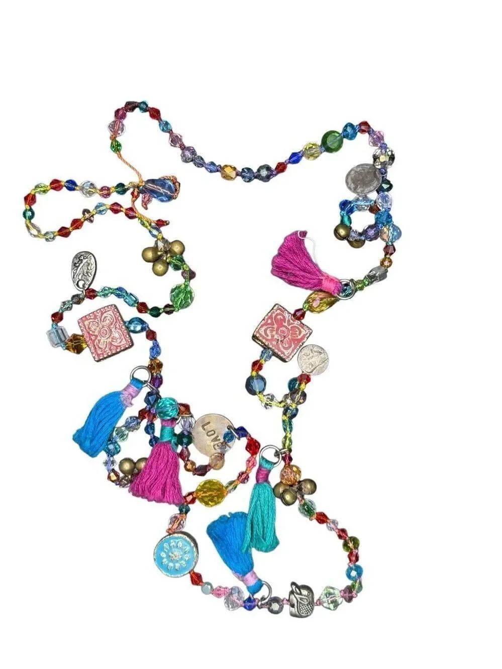 Boutique glass bead layering necklace